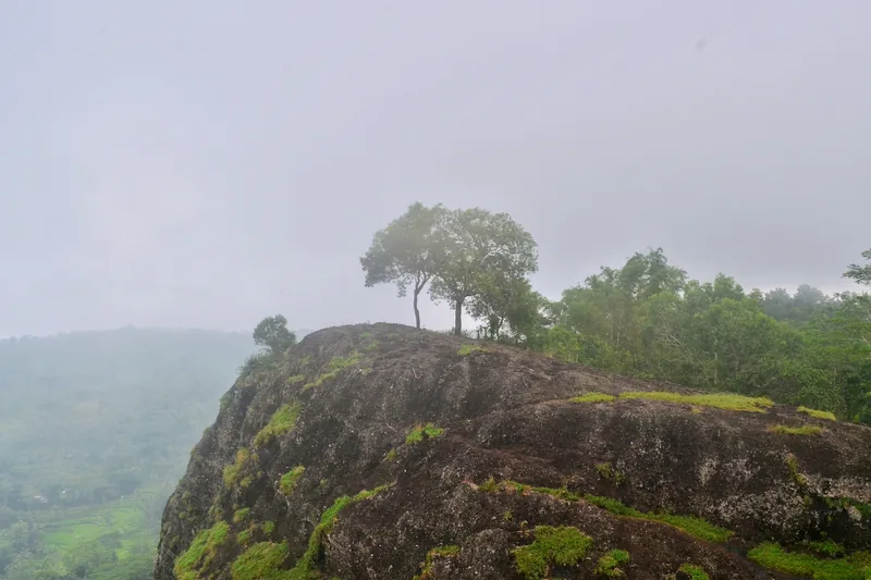 Kawasan pegunungan karst dan jalan perbukitan Kabupaten Gunungkidul Yogyakarta